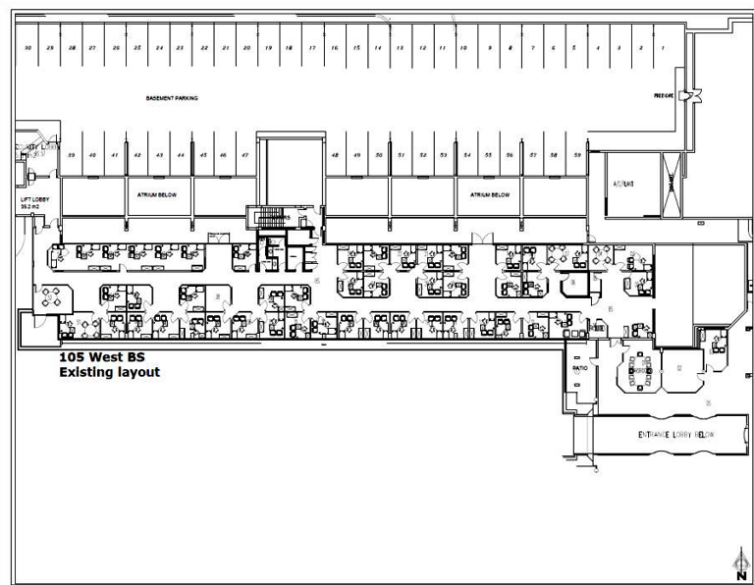 Existing workplace layout